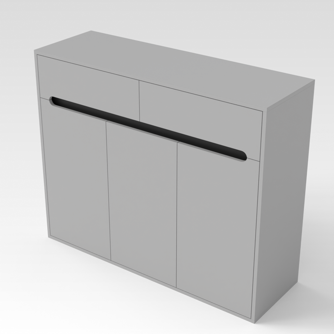 Light Gray Shoe Cabinet