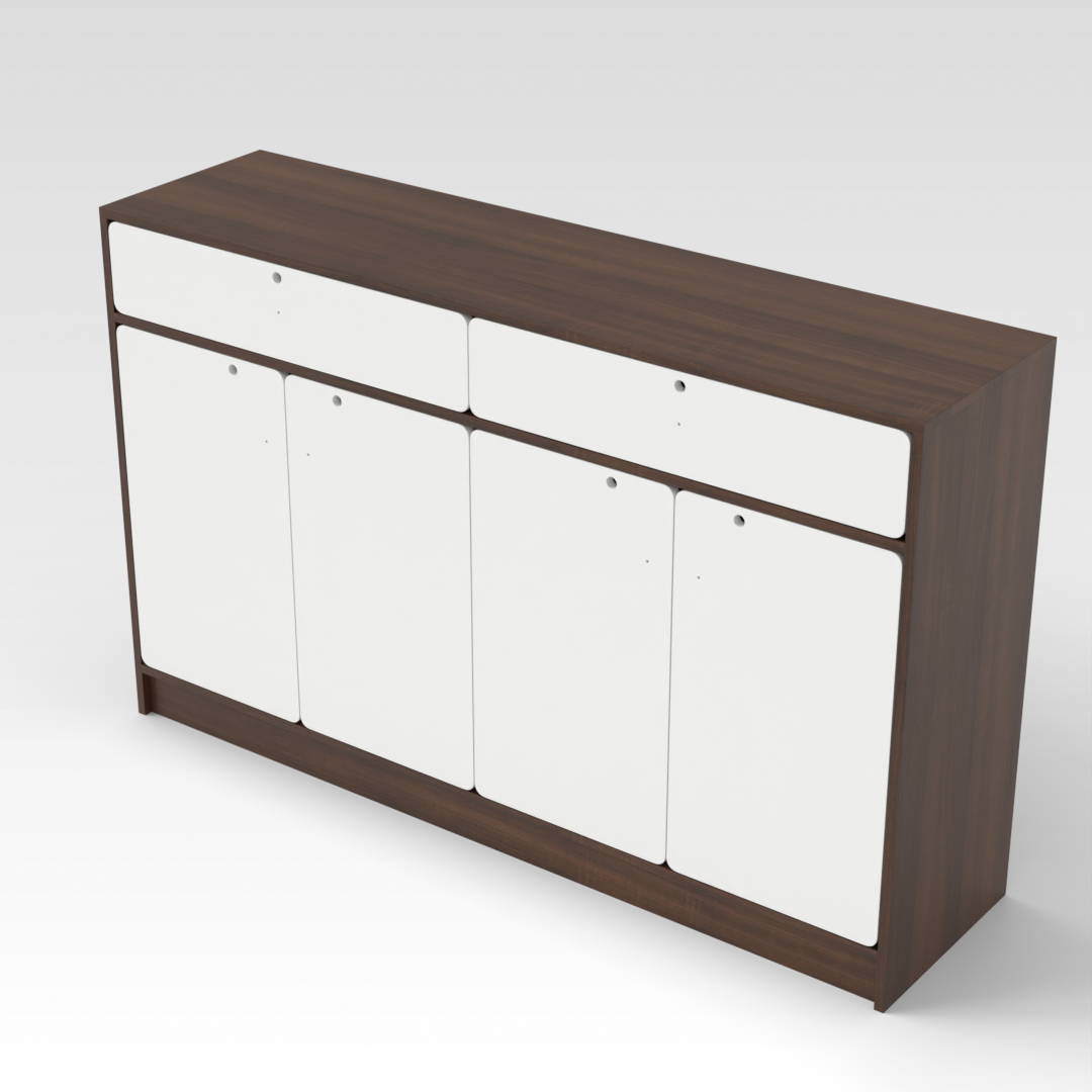 Prairie Oak Shoe Cabinet