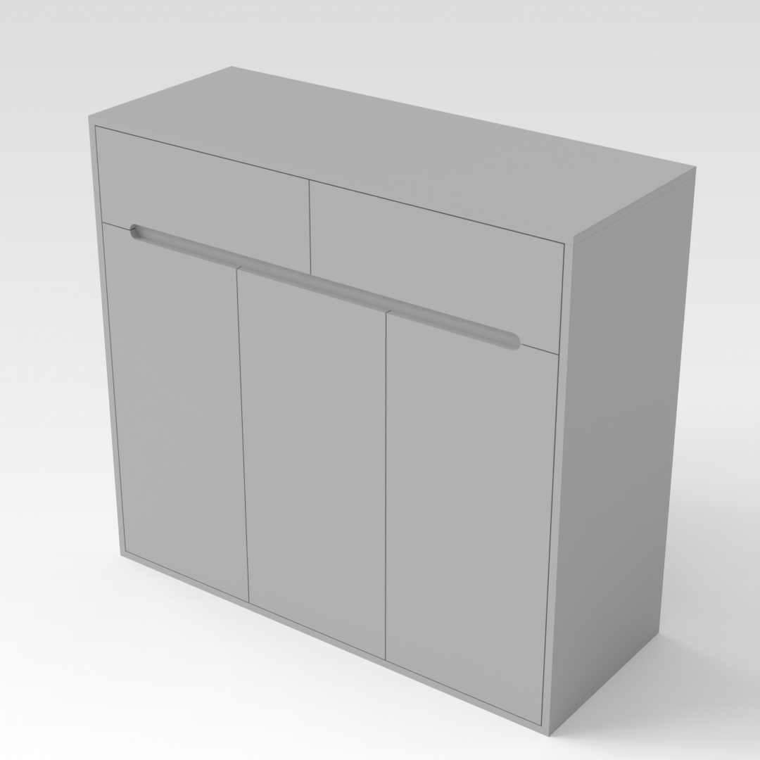 Light Gray Shoe Cabinet