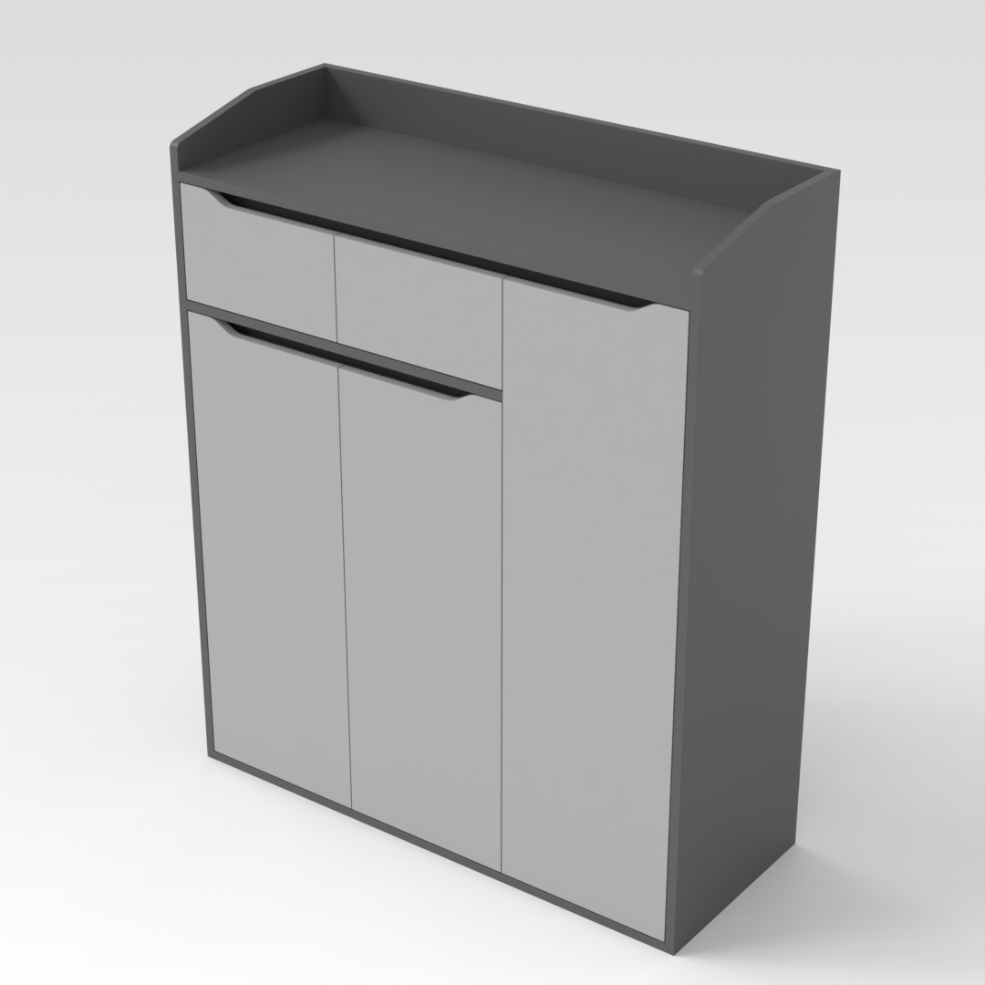 Sky Gray Shoe Cabinet