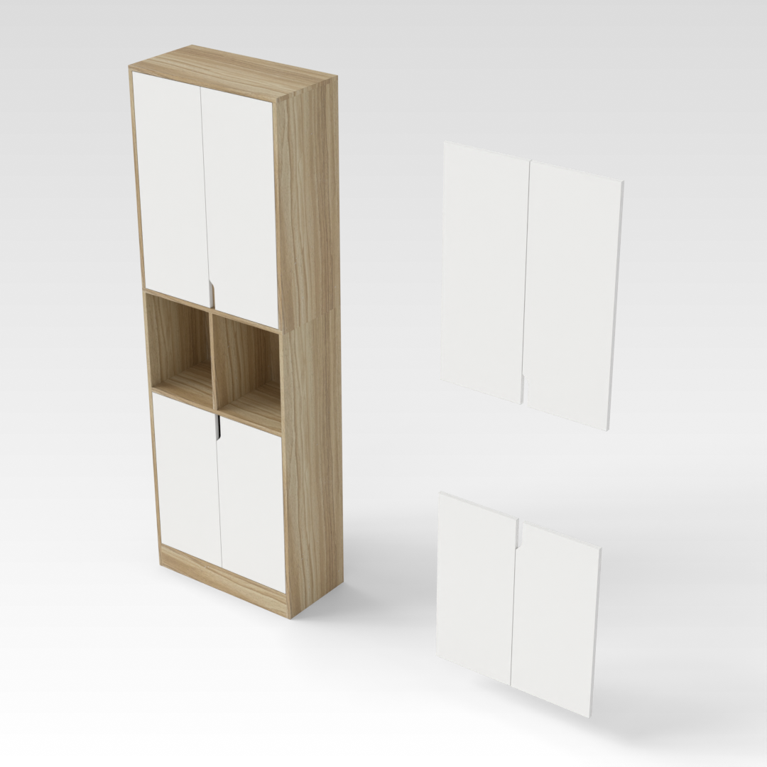 Warm White Shoe Cabinet