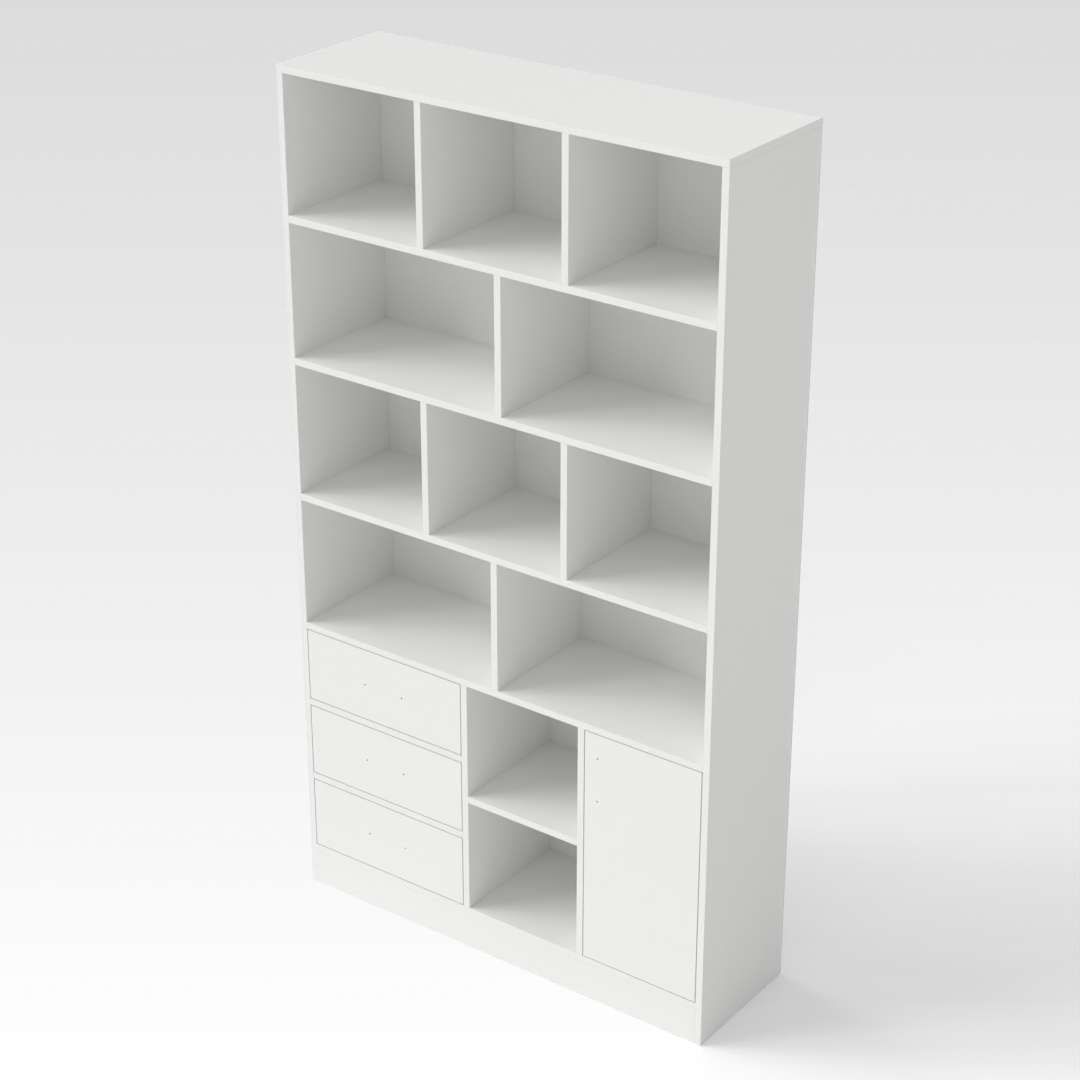 Warm White Bookcase