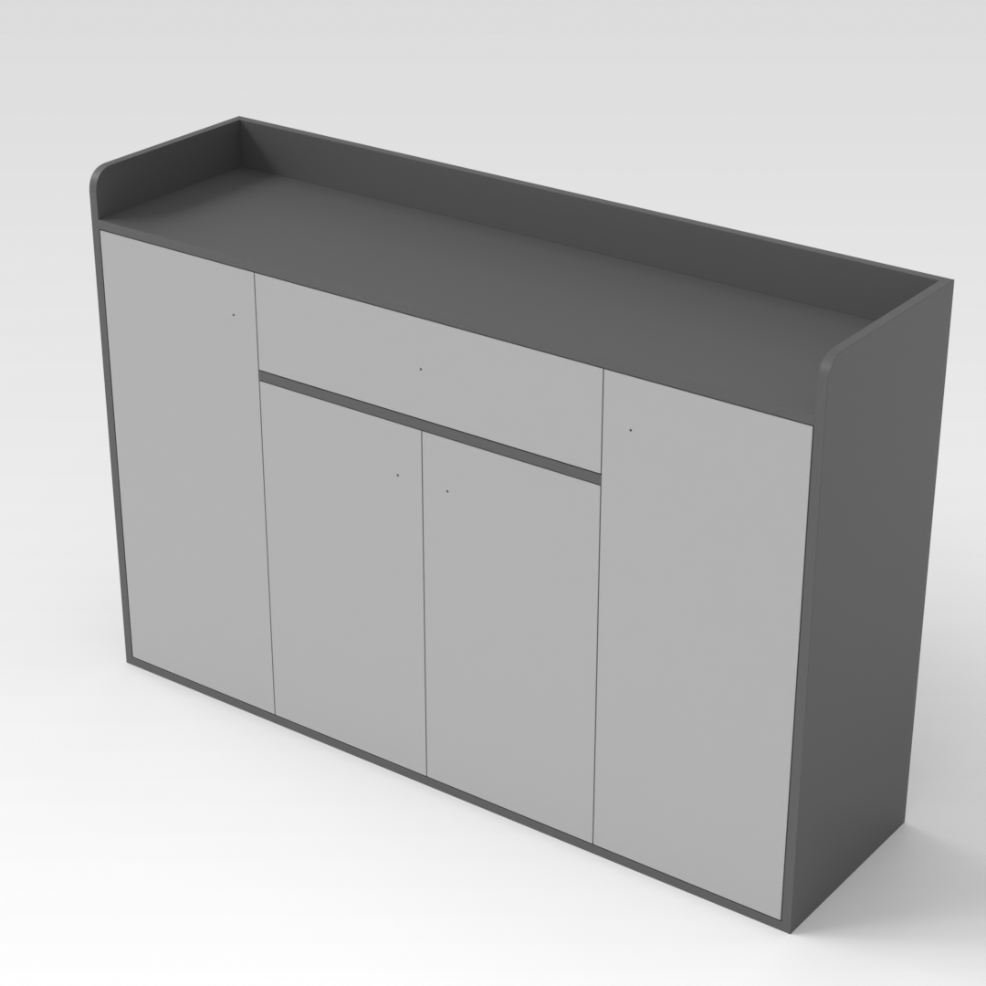 Sky Gray & Light Gray Shoe Cabinet