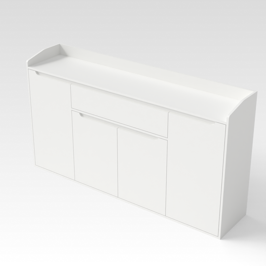 Warm White Shoe Cabinet
