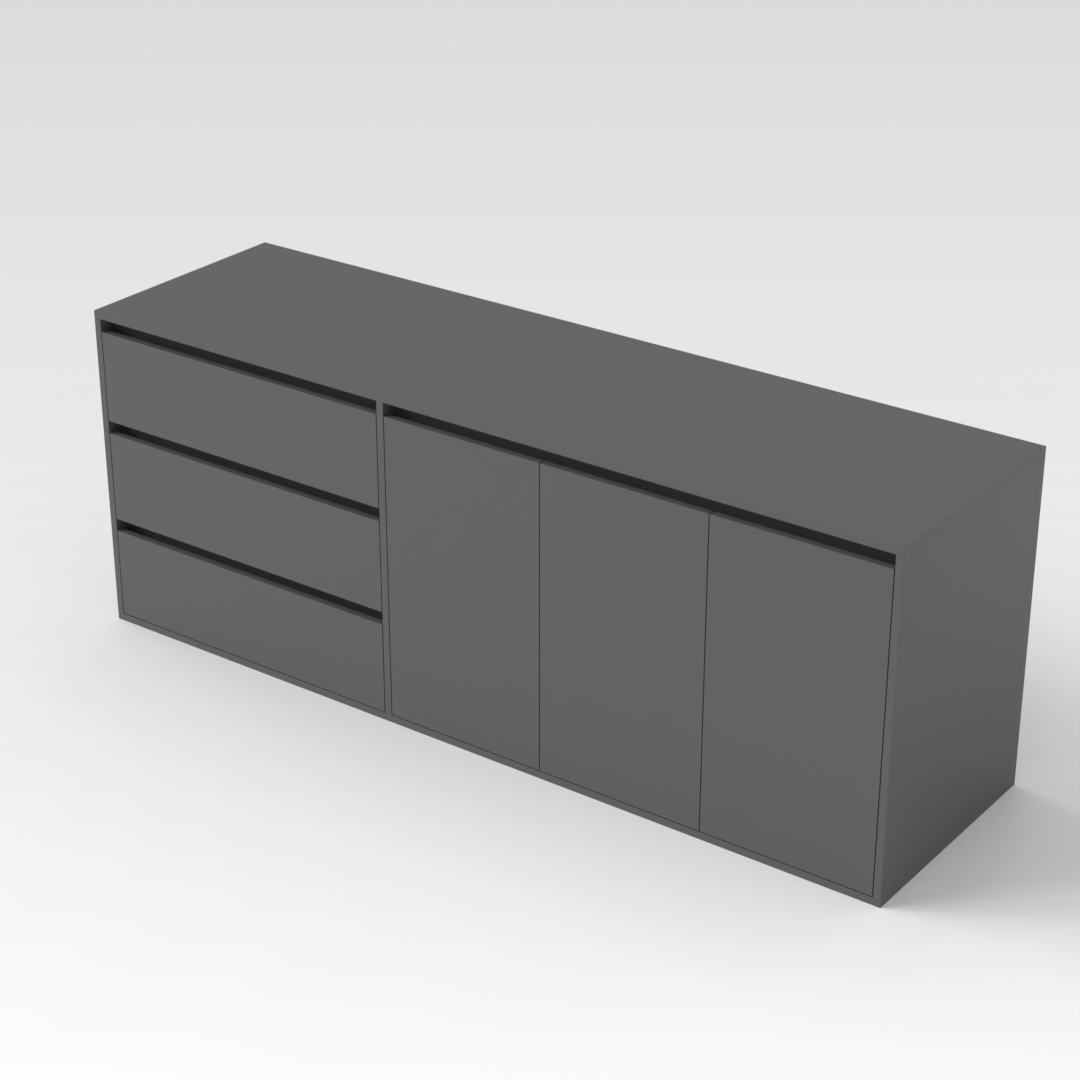Sky Gray Accent Cabinet