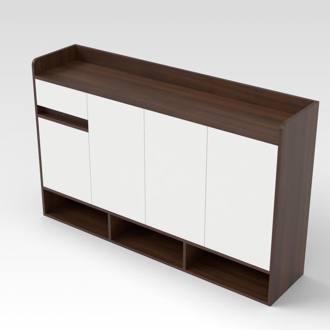 Prairie Oak Shoe Cabinet