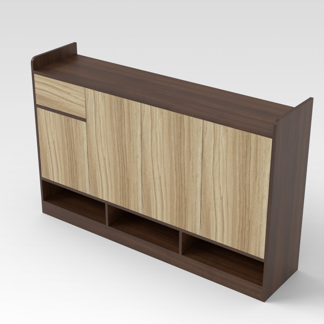 Prairie Oak Shoe Cabinet