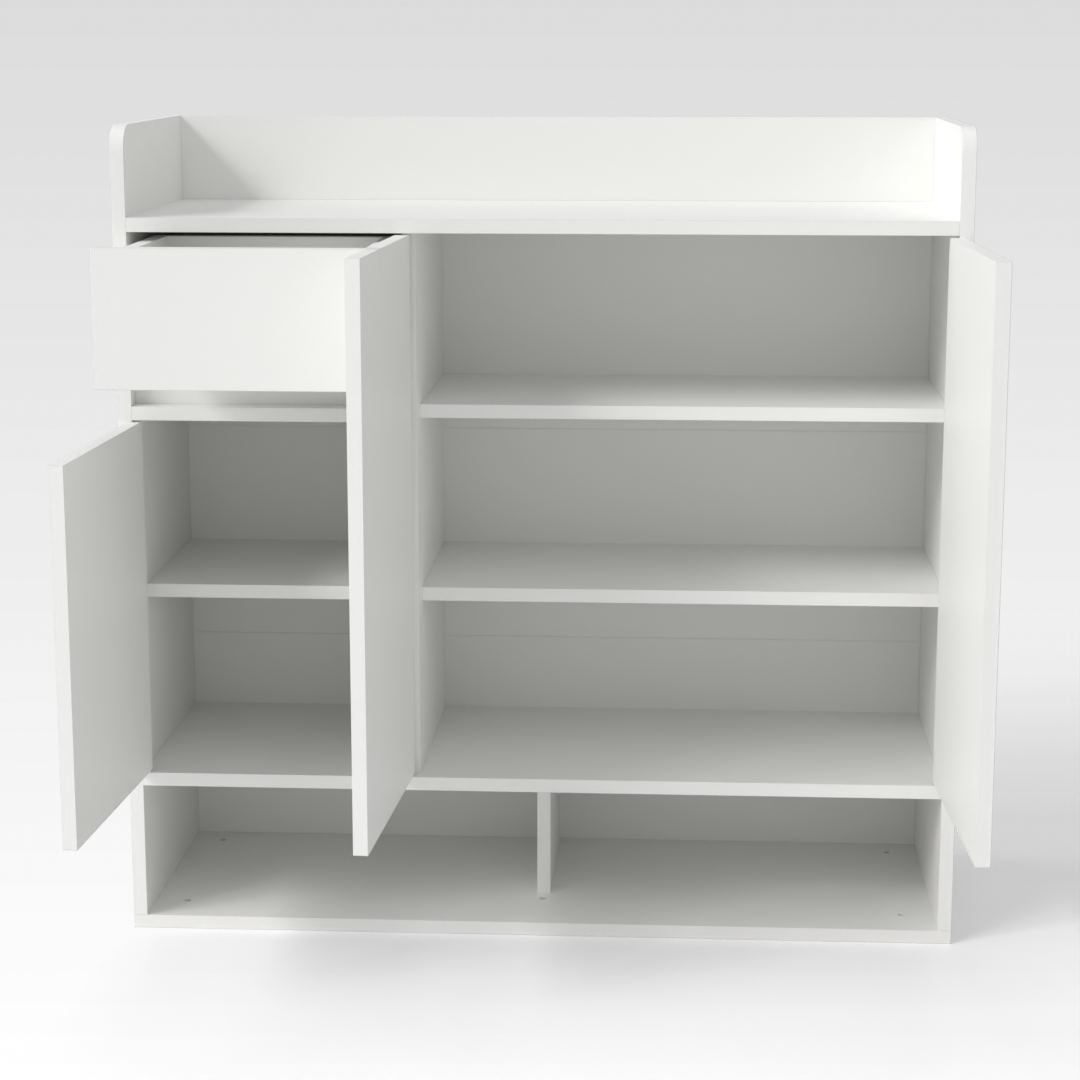Warm White Shoe Cabinet