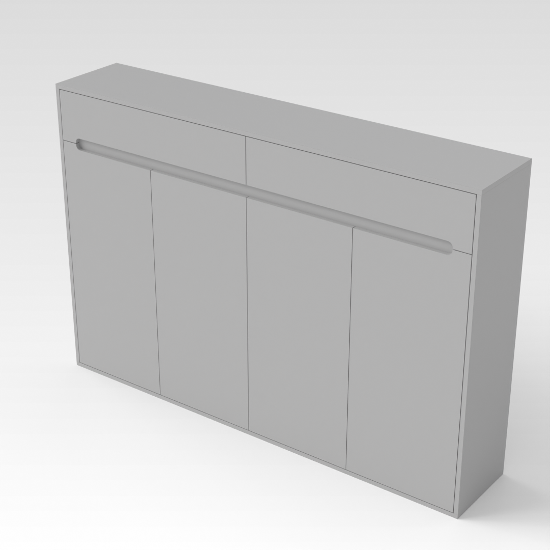 Light Gray Shoe Cabinet