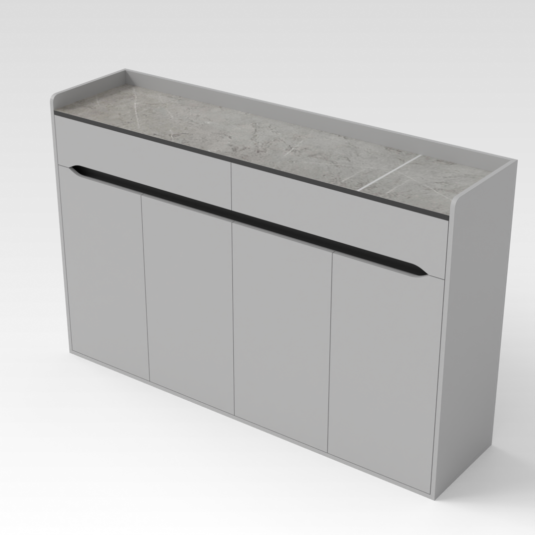 Light Gray Shoe Cabinet