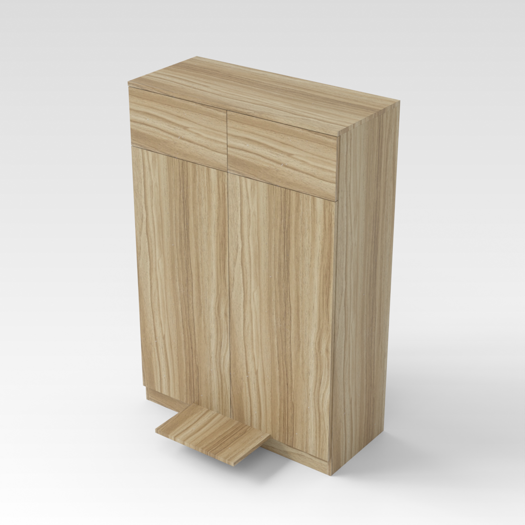 Country Oak Shoe Cabinet