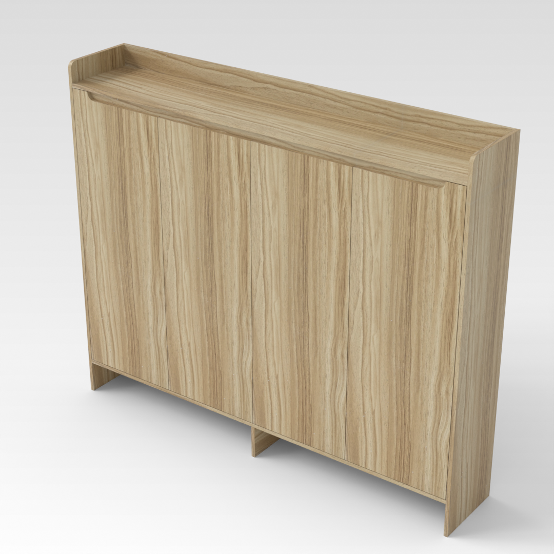 Country Oak Shoe Cabinet