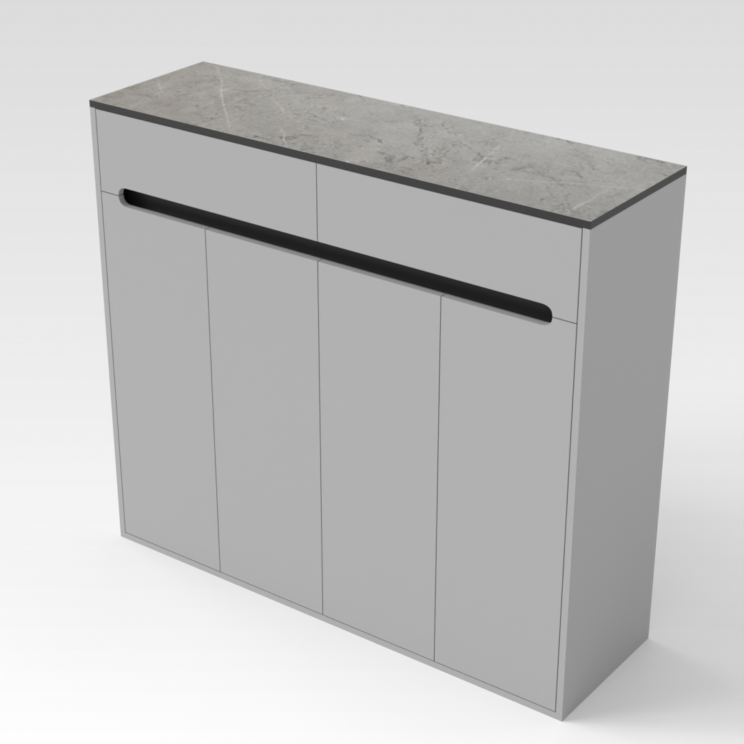 Light Gray Shoe Cabinet