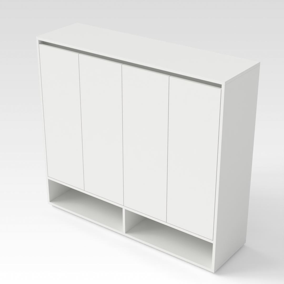 Warm White Shoe Cabinet