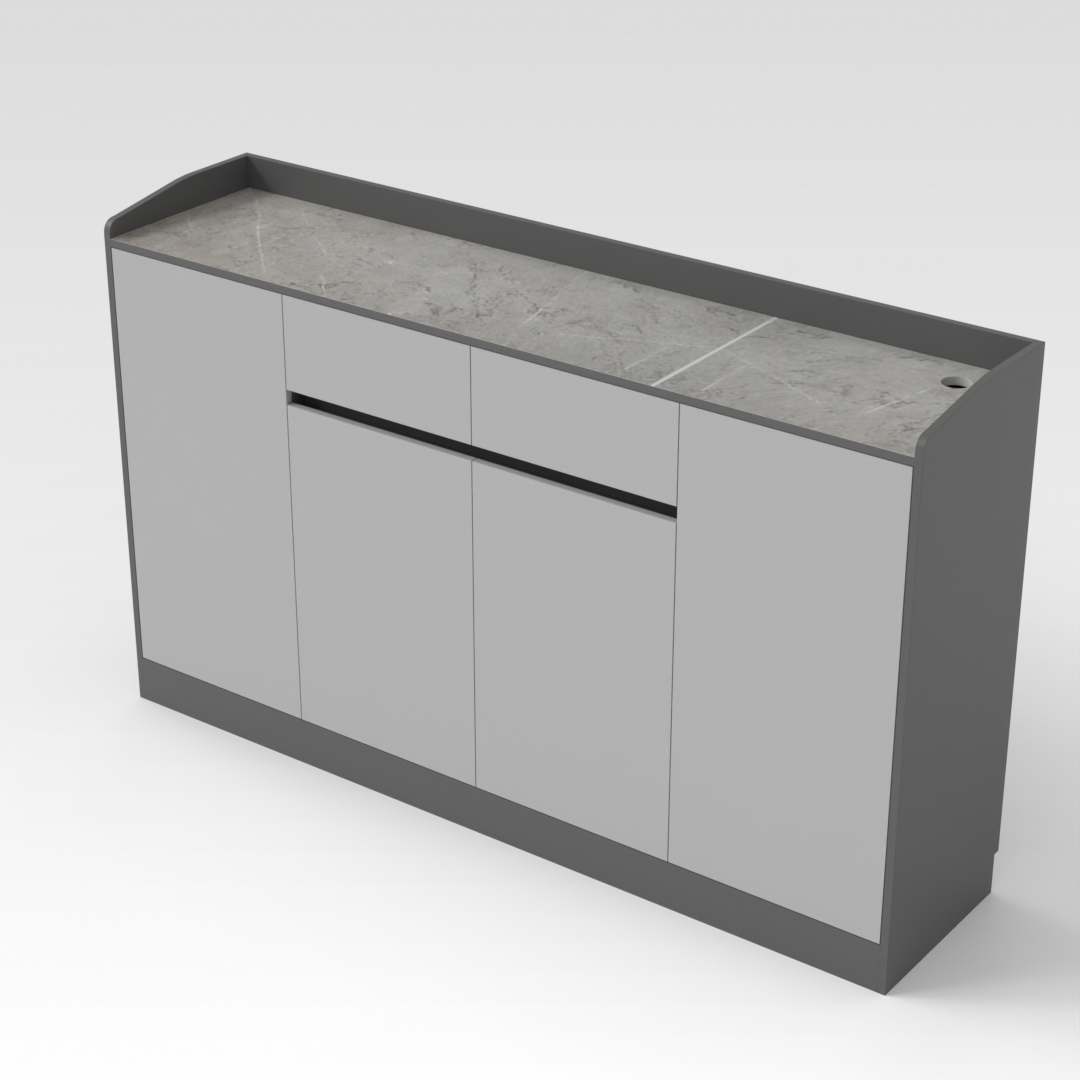 Sky Gray & Light Gray Shoe Cabinet