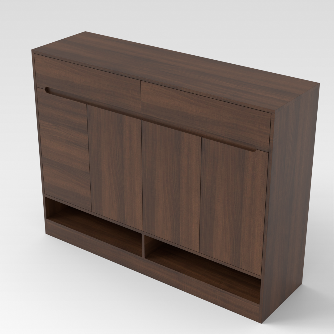 Prairie Oak Shoe Cabinet