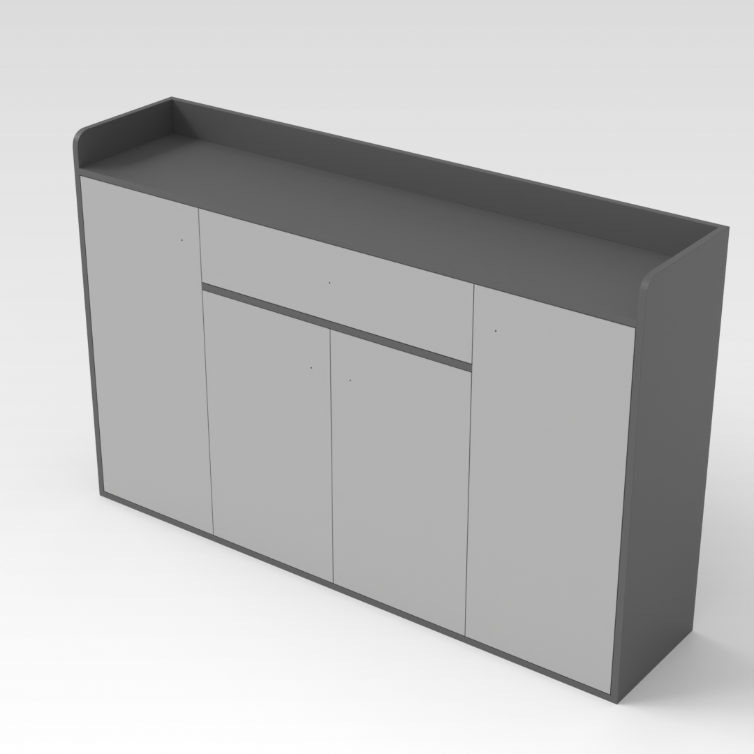 Sky Gray & Light Gray Shoe Cabinet