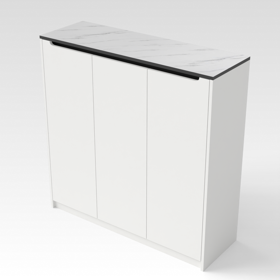 Warm White Shoe Cabinet