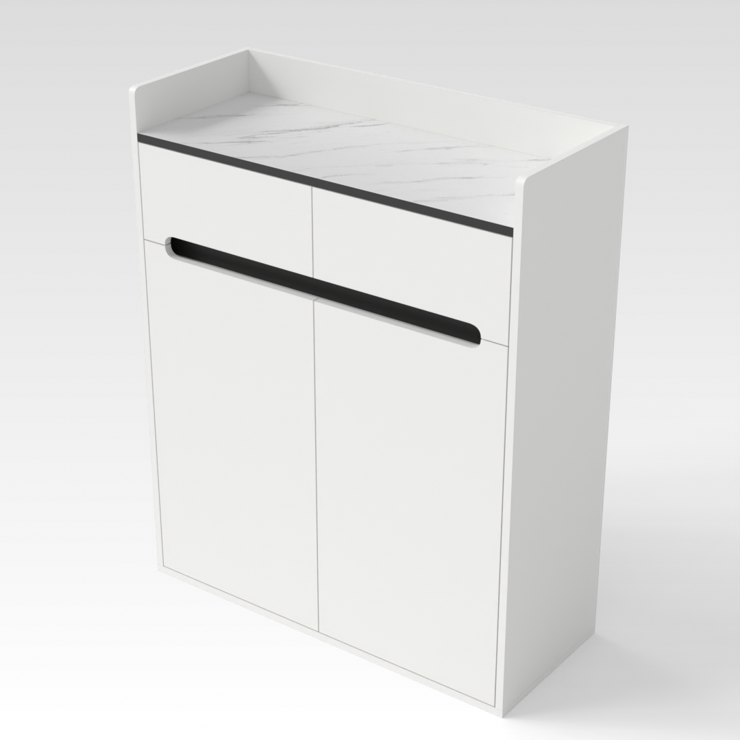 Warm White Shoe Cabinet