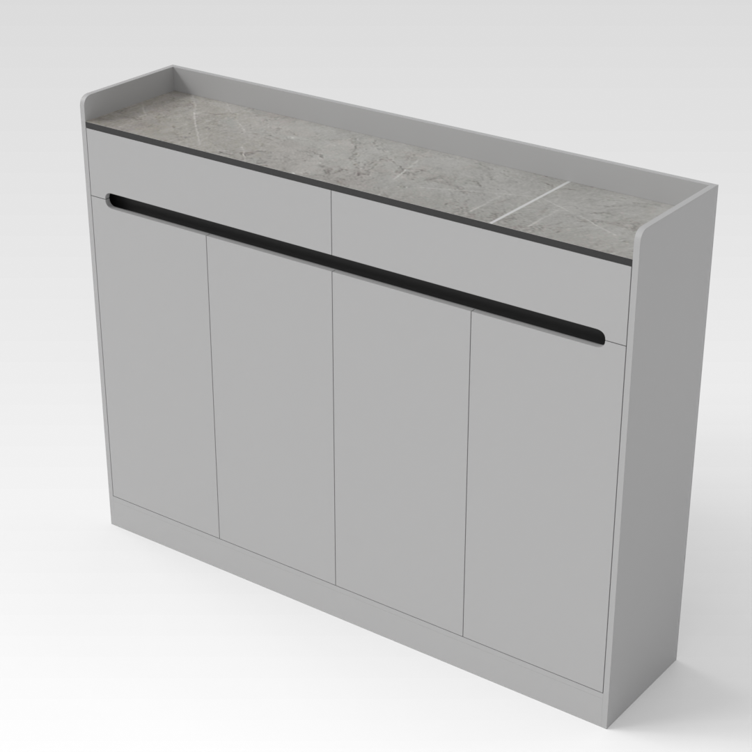 Light Gray Shoe Cabinet