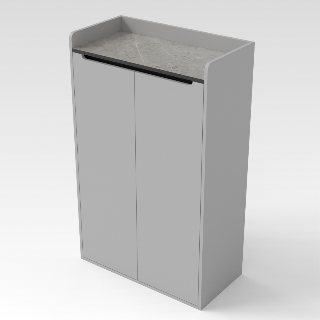 Light Gray Shoe Cabinet