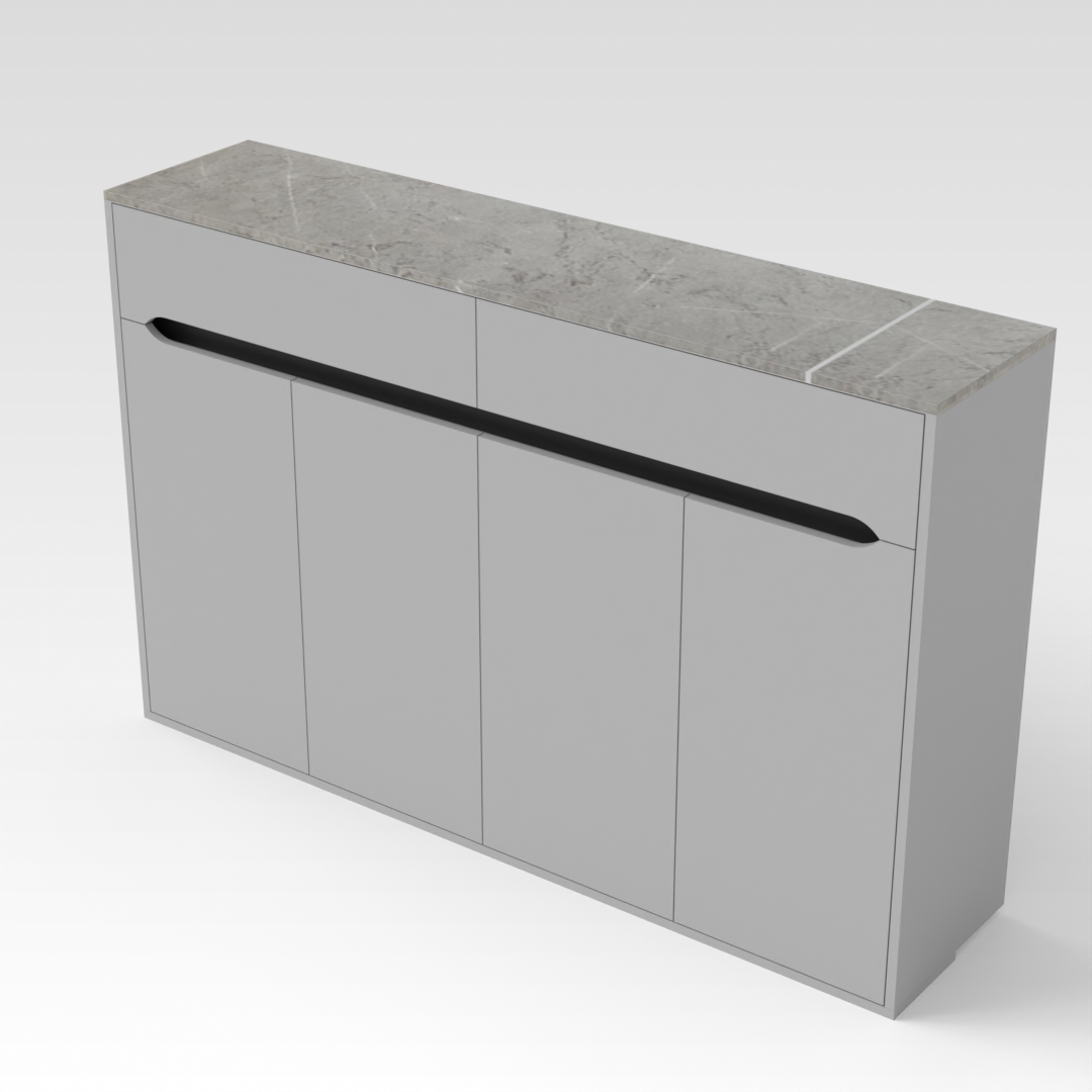 Light Gray Shoe Cabinet