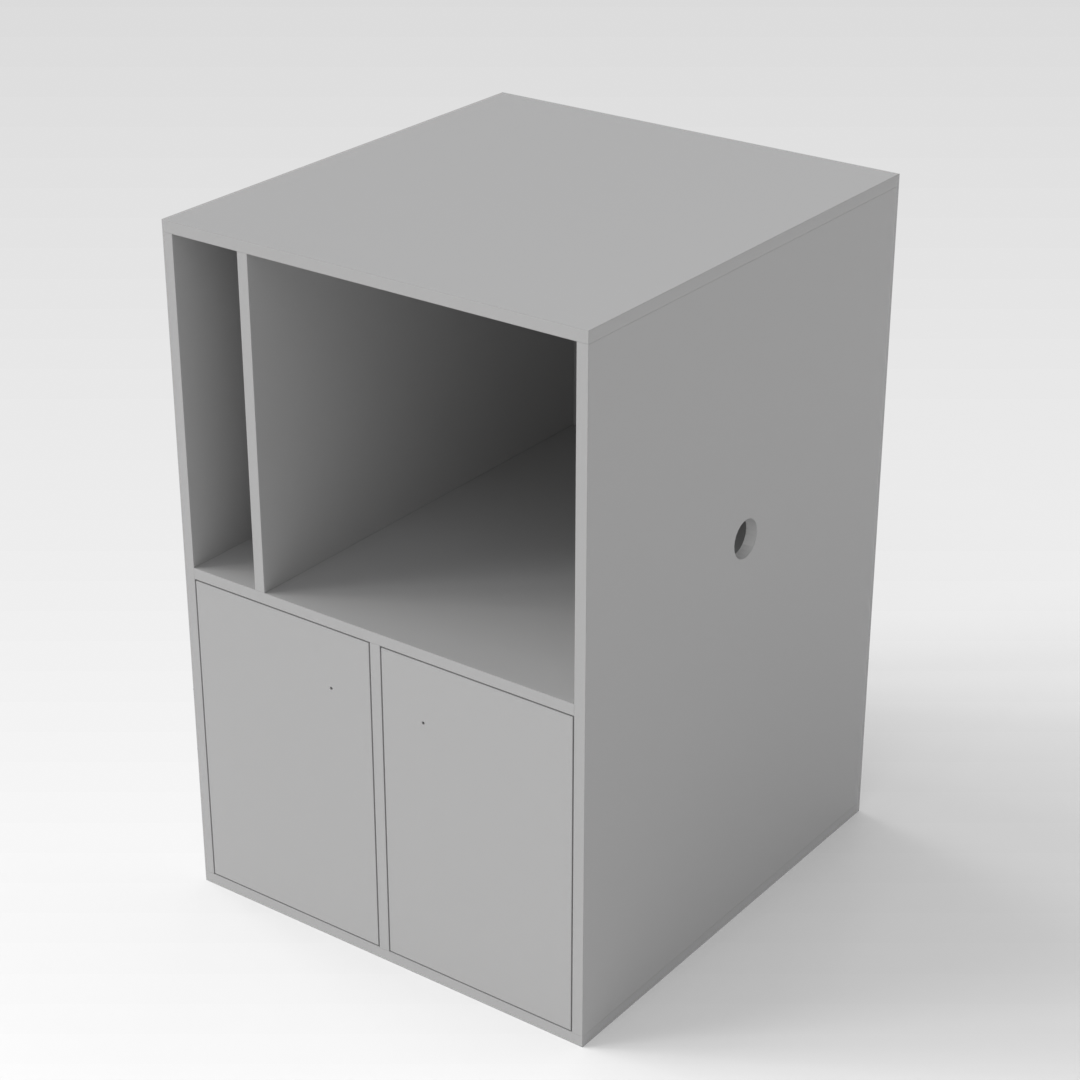 Light Gray Shoe Cabinet