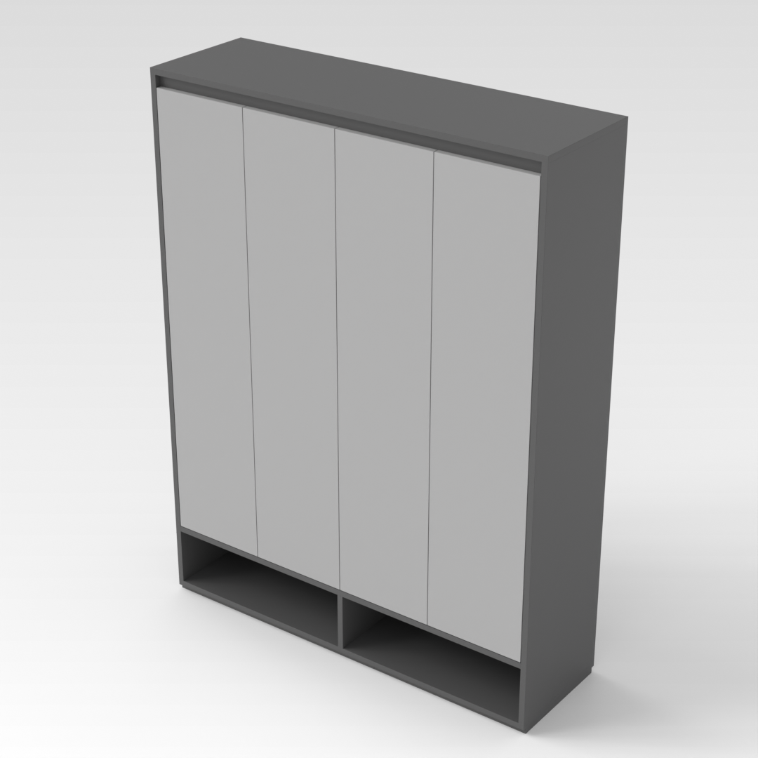 Sky Gray & Light Gray Shoe Cabinet