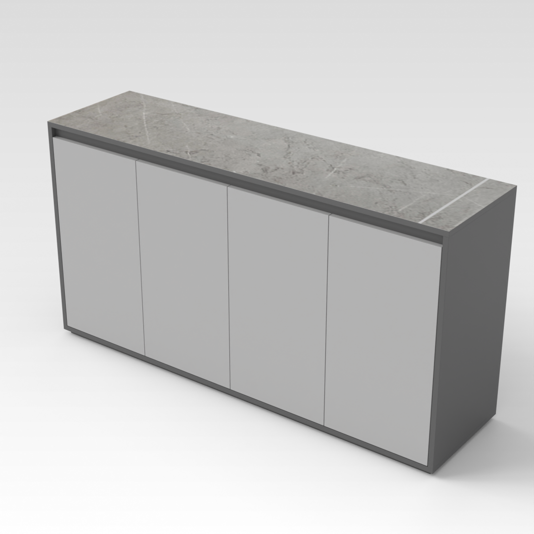 Sky Gray & Light Gray Shoe Cabinet
