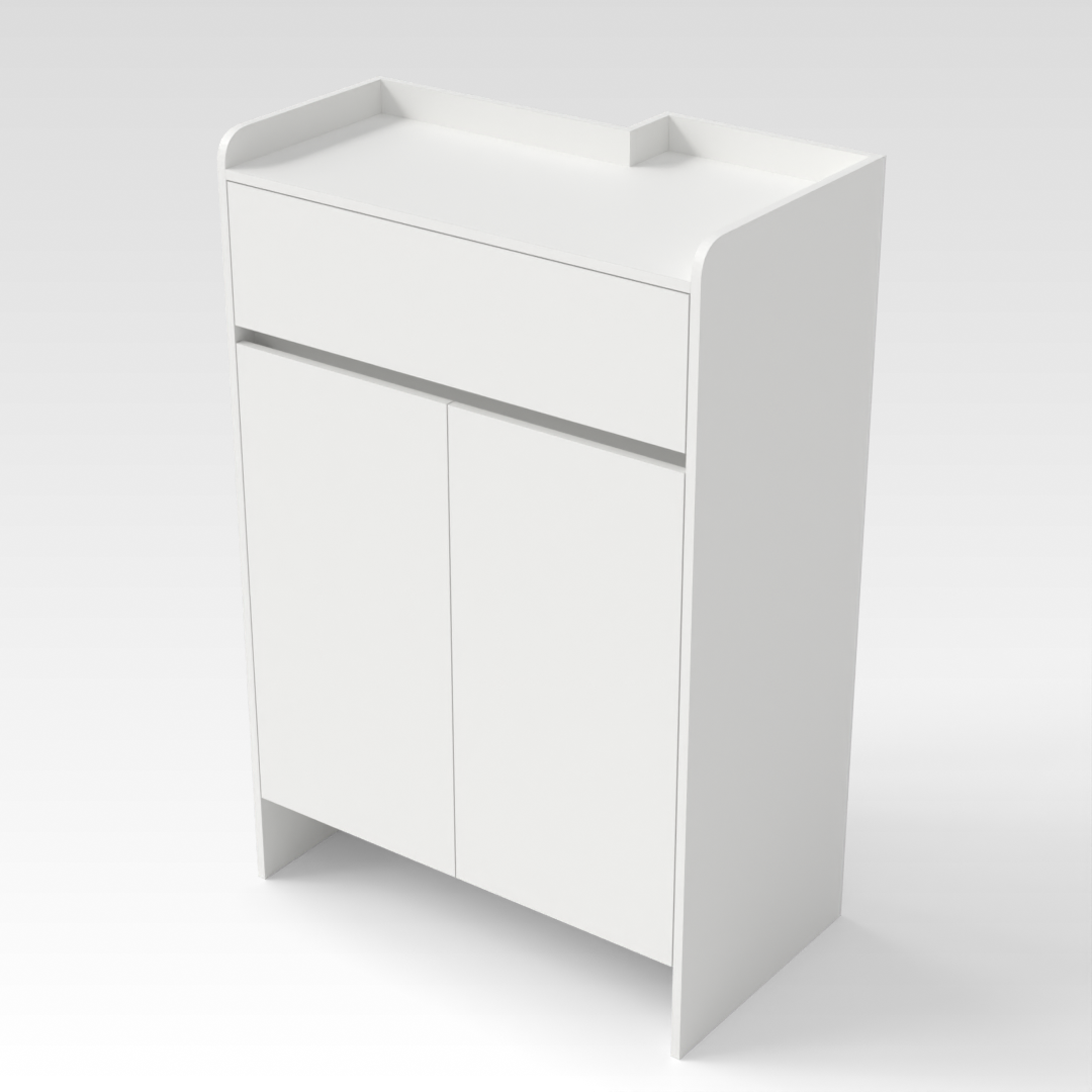 Warm White Shoe Cabinet