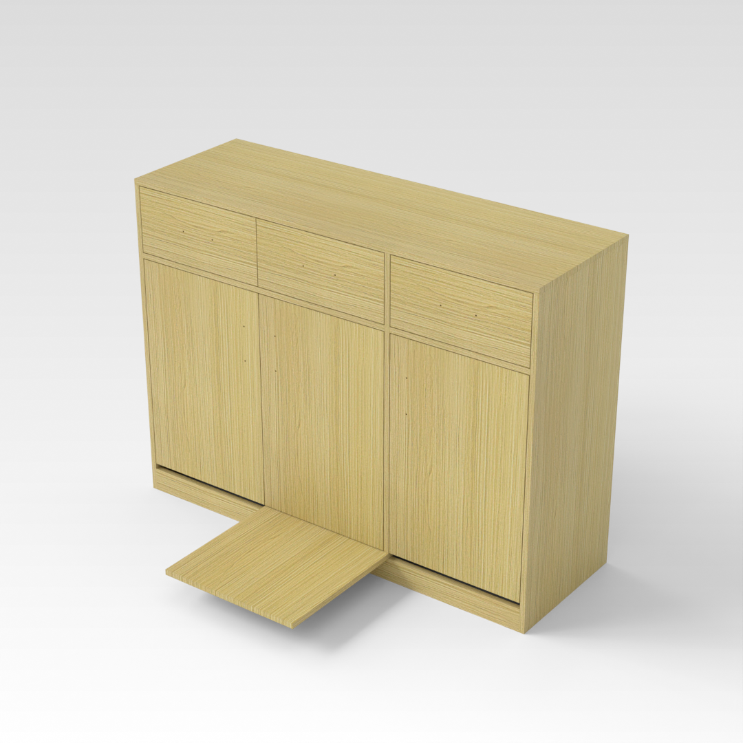 Golden Silkwood Sideboard