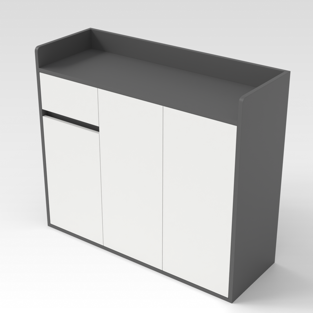 Sky Gray Shoe Cabinet