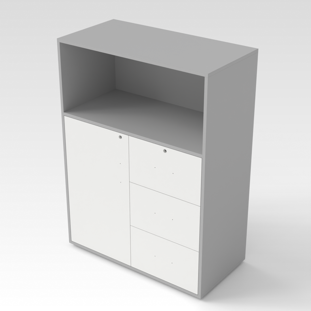 Light Gray & Warm White Bookcase