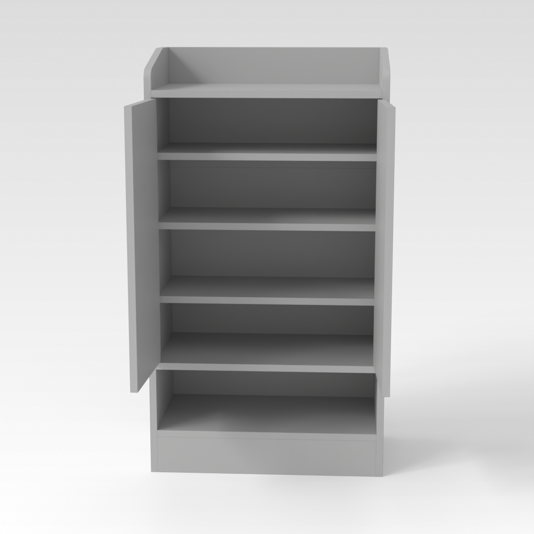 Light Gray Shoe Cabinet