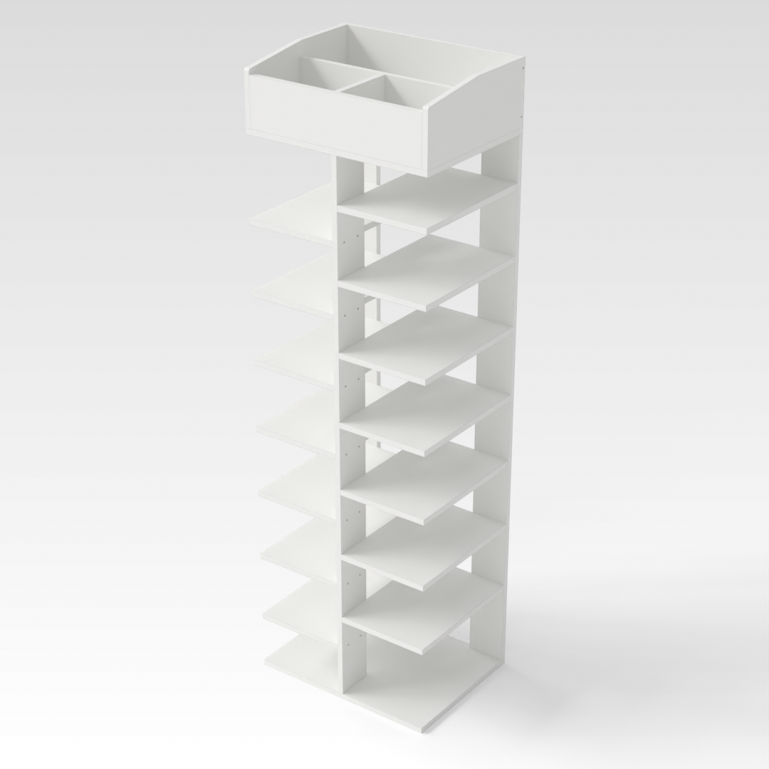 Warm White Shoe Rack