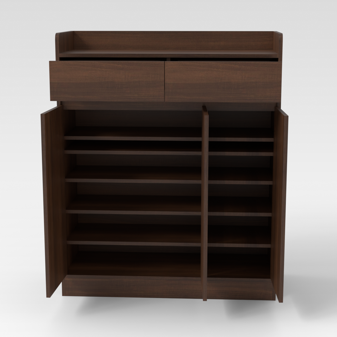 Prairie Oak Shoe Cabinet