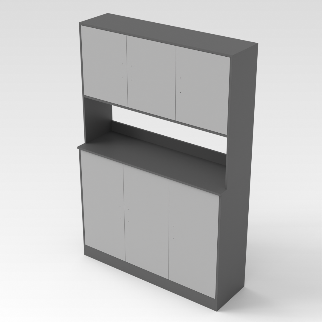 Sky Gray & Light Gray Sideboard
