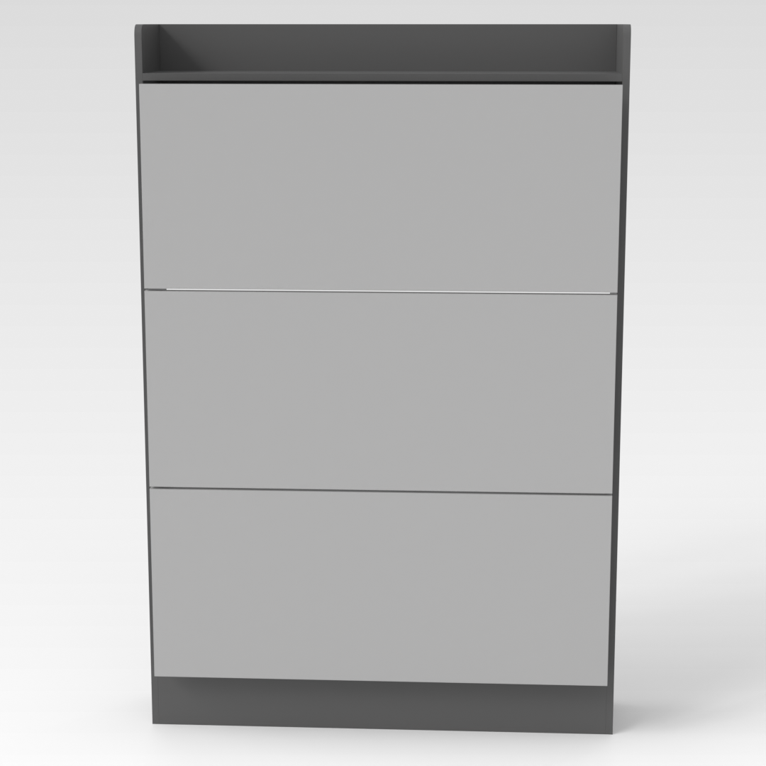 Sky Gray & Light Gray Shoe Cabinet