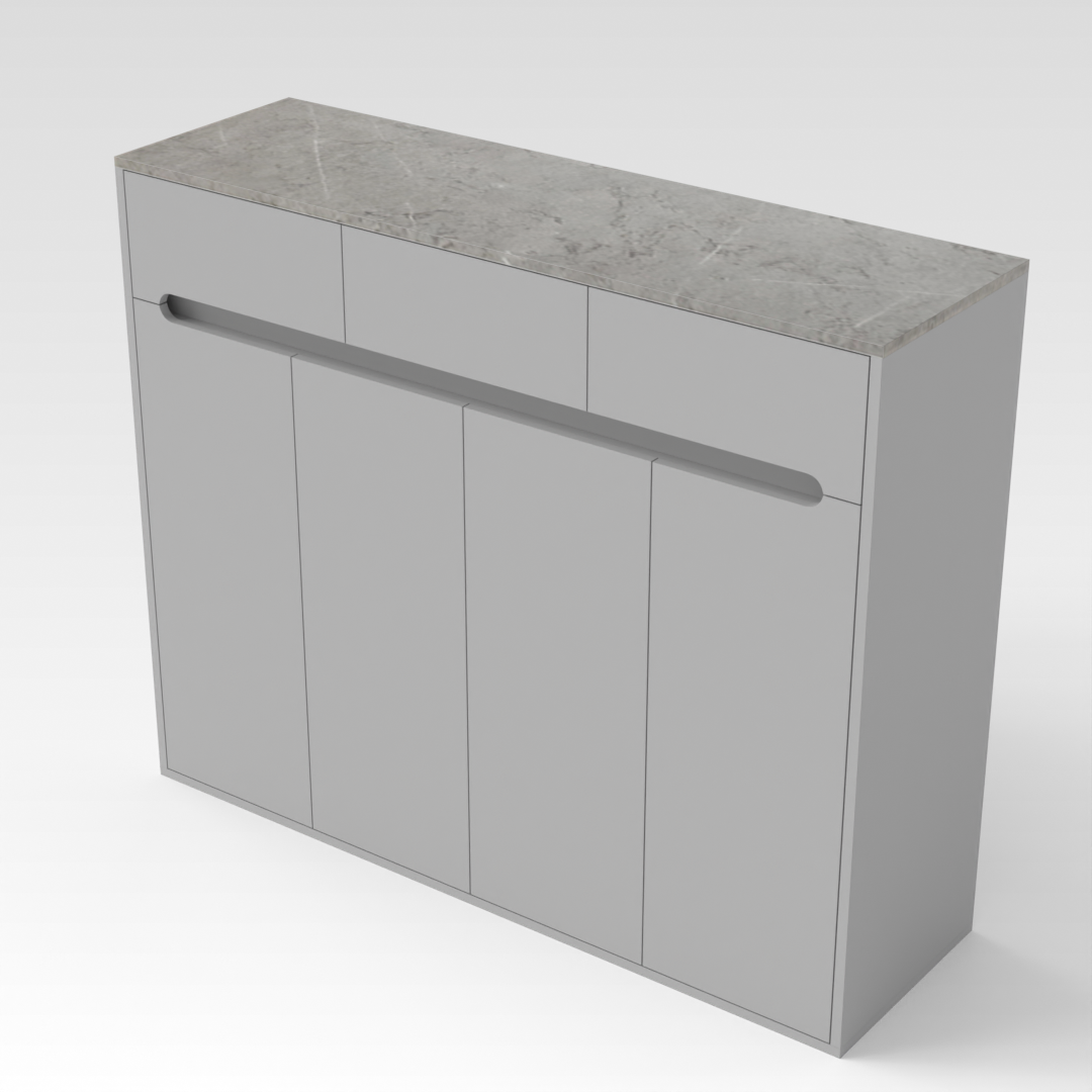 Light Gray Shoe Cabinet