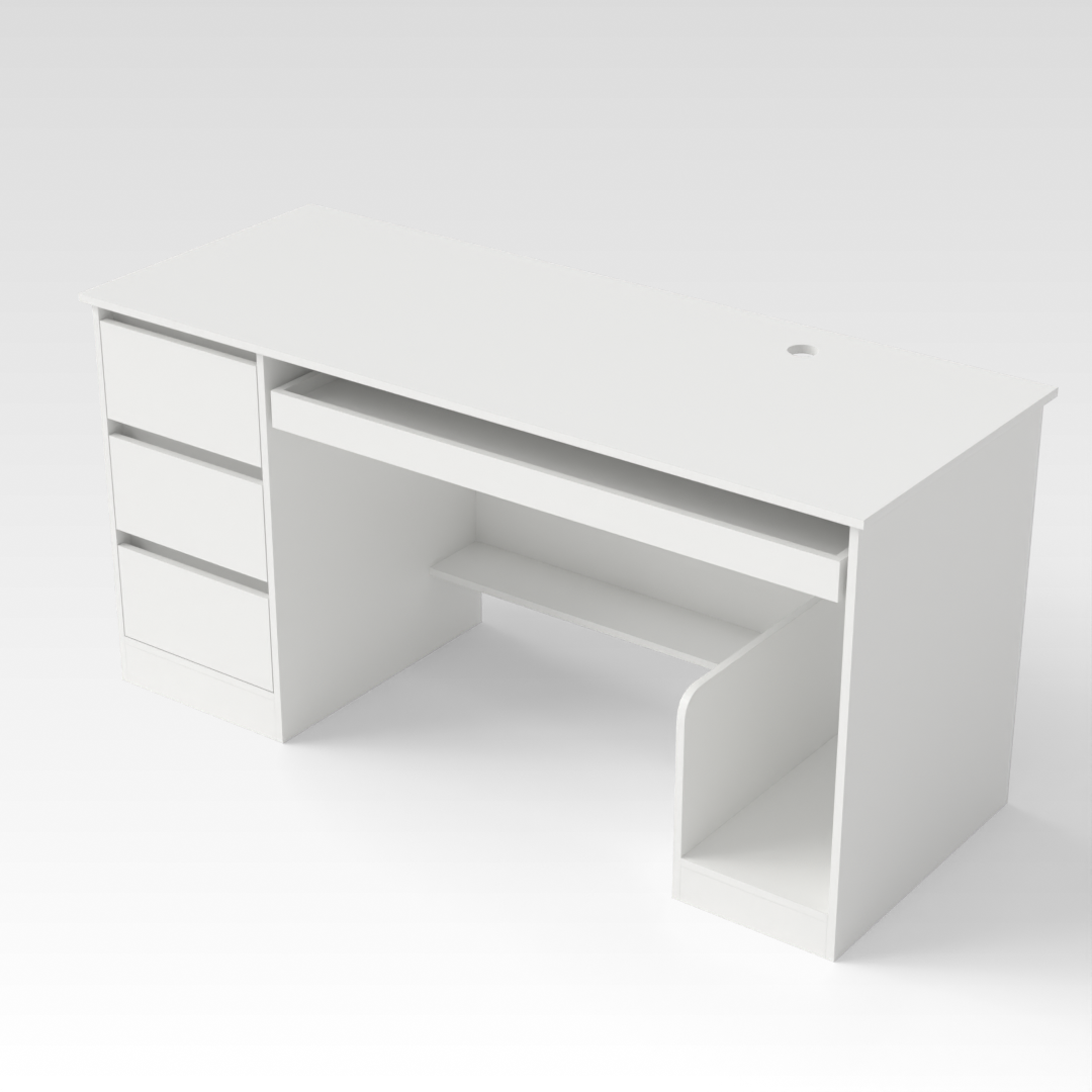 Warm White Computer Desk