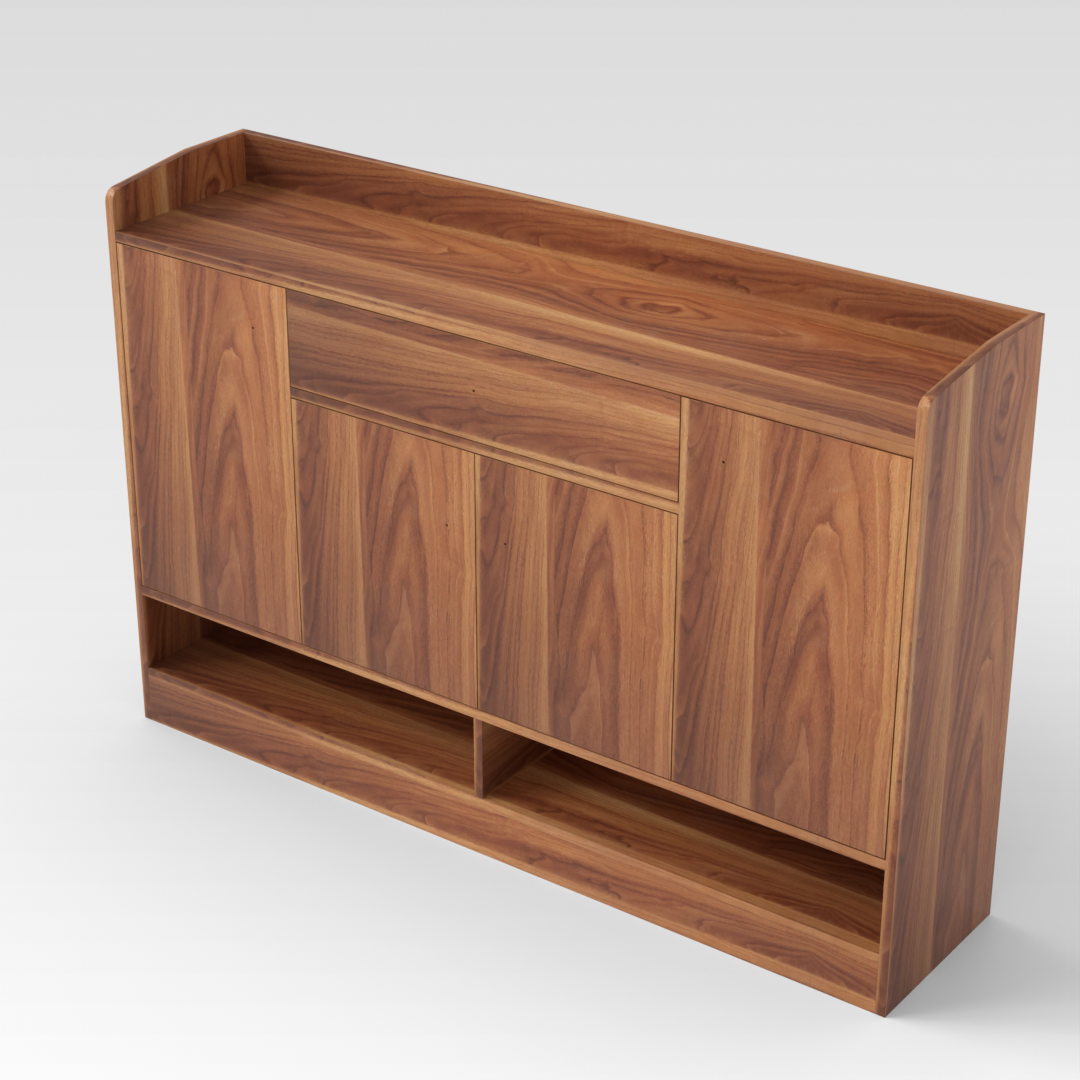 American Walnut Shoe Cabinet