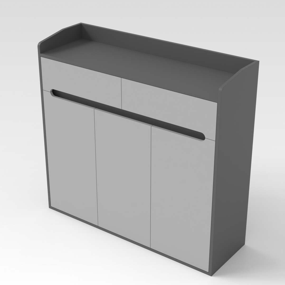 Sky Gray Shoe Cabinet