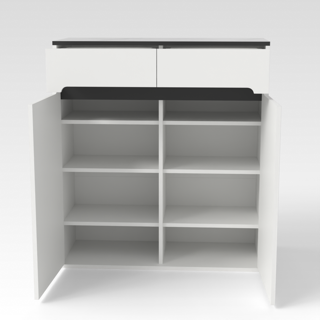 Warm White Shoe Cabinet