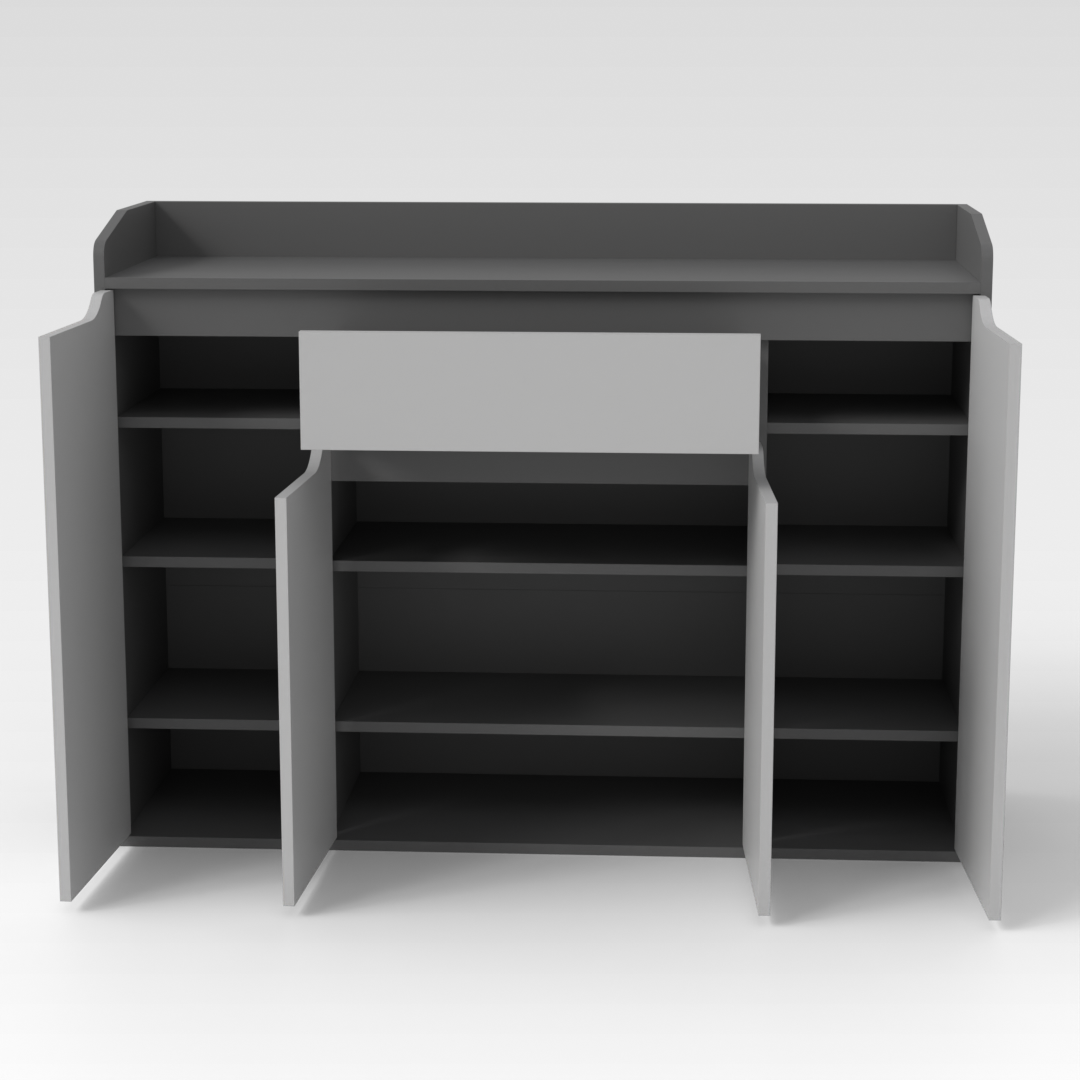 Sky Gray Shoe Cabinet