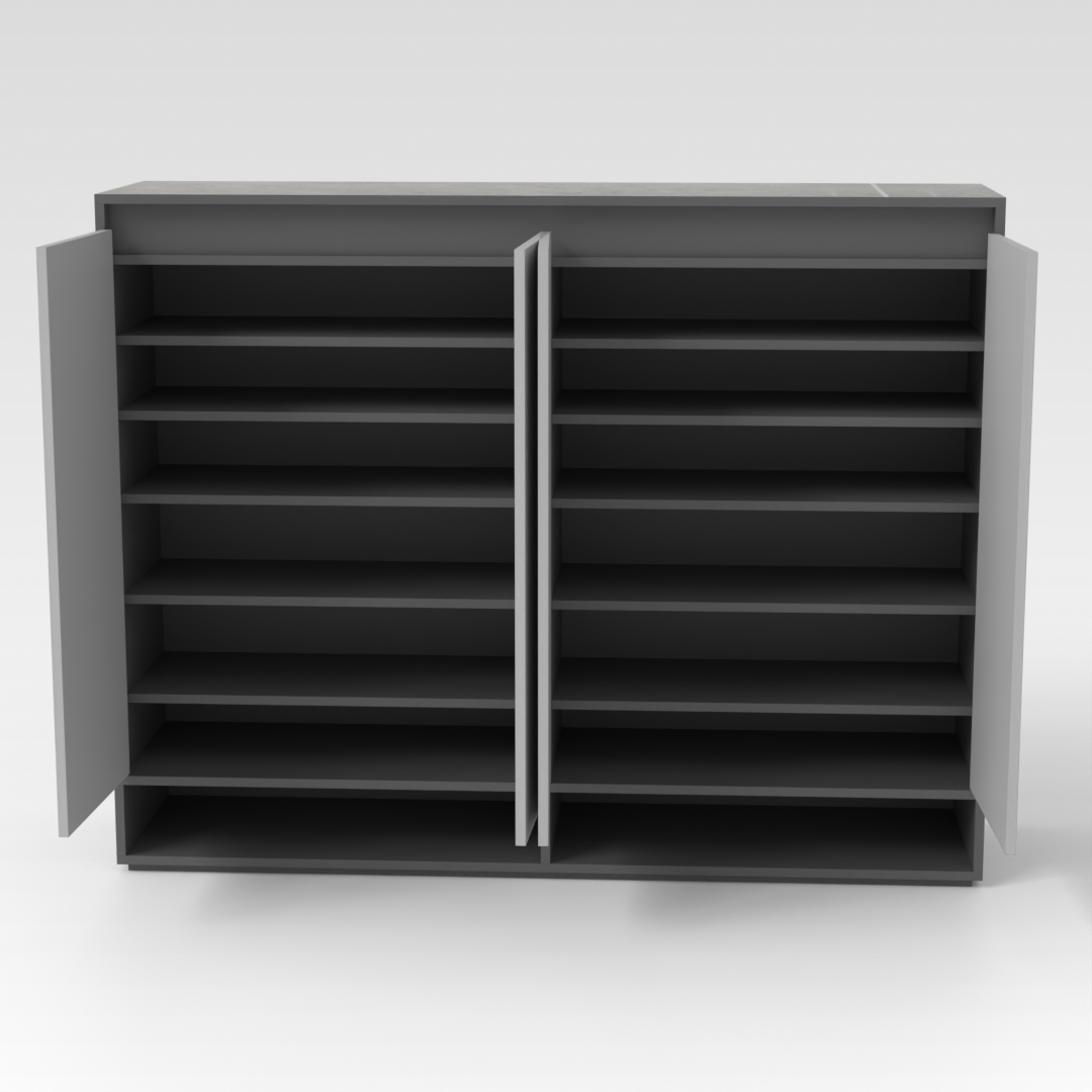 Sky Gray & Light Gray Shoe Cabinet