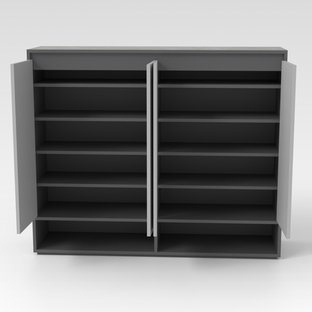 Sky Gray & Light Gray Shoe Cabinet