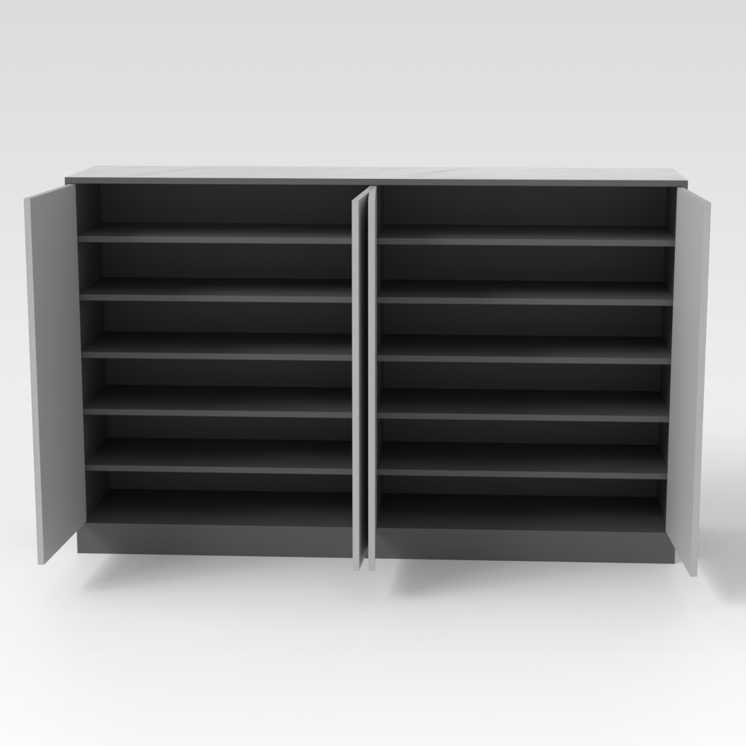 Sky Gray & Light Gray Shoe Cabinet