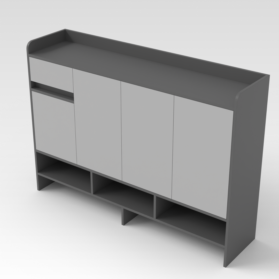 Sky Gray Shoe Cabinet