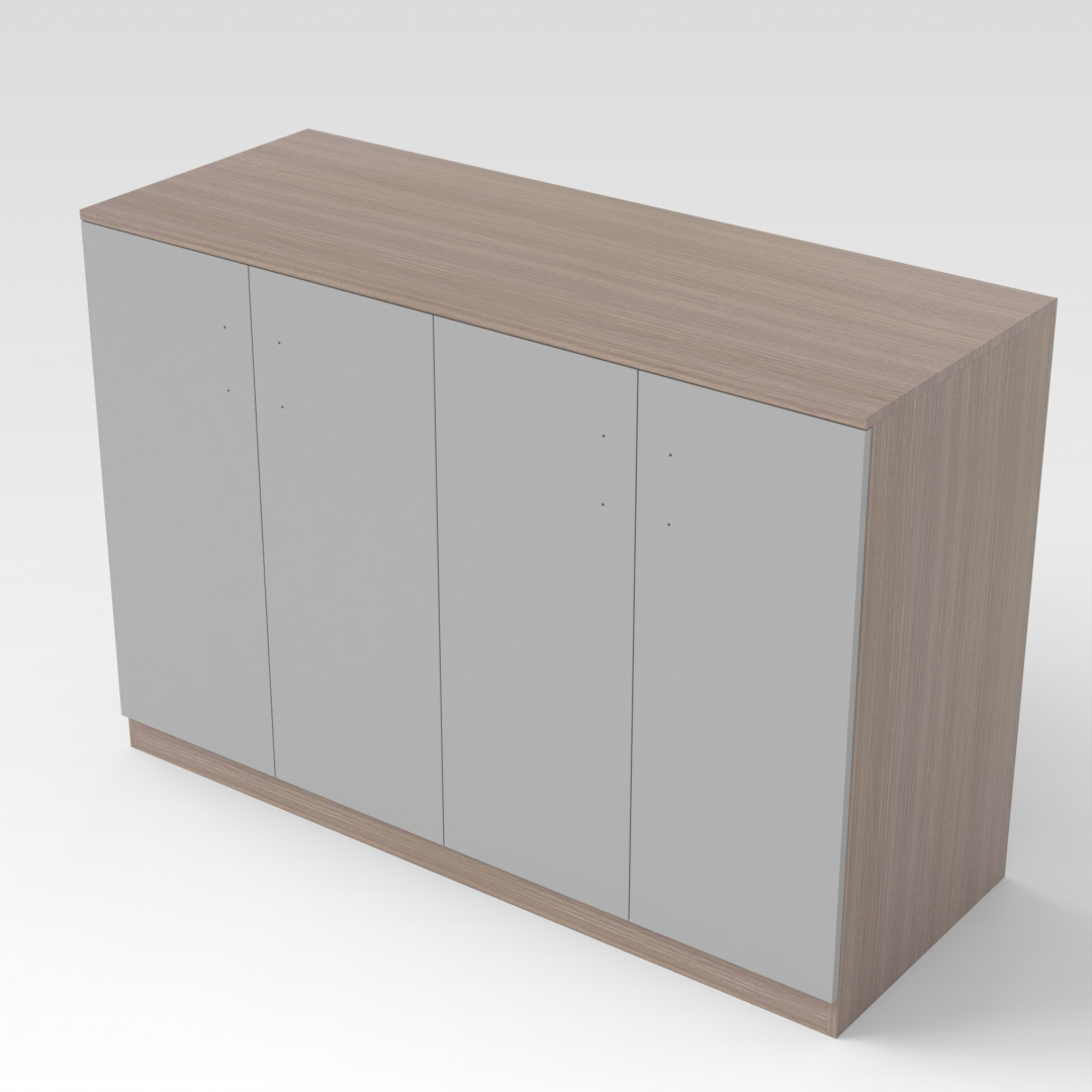 Graphite Gray & Light Gray Sideboard