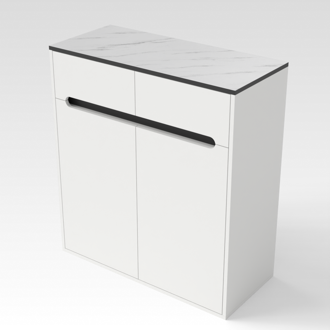 Warm White Shoe Cabinet